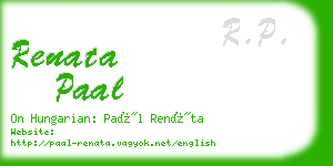 renata paal business card